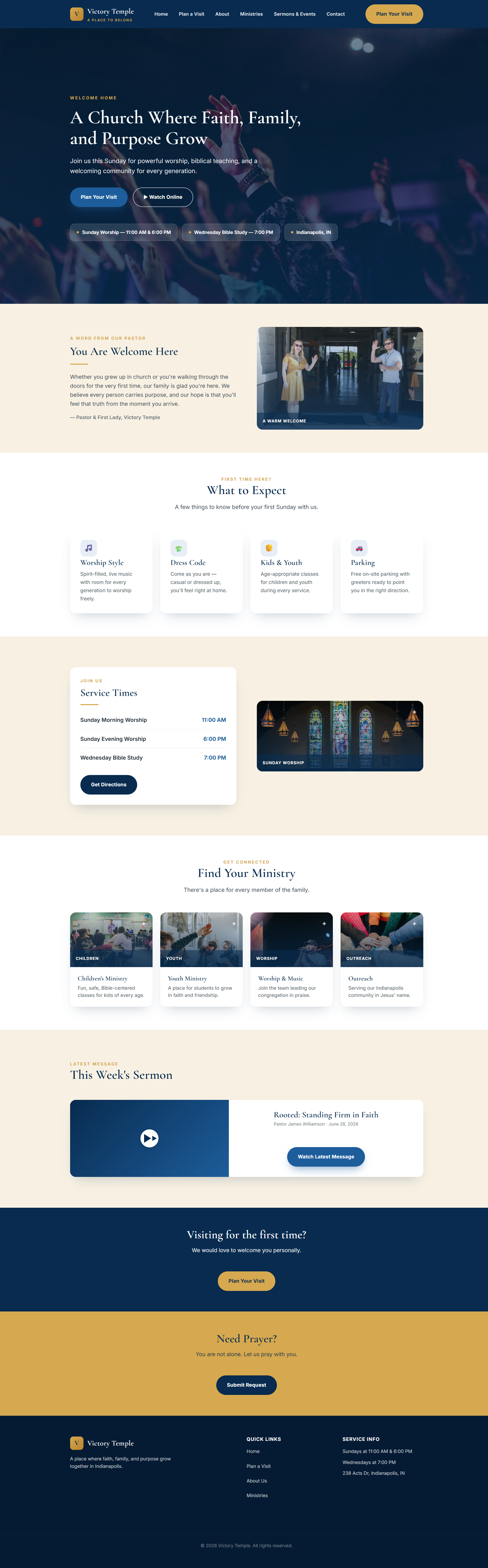 Image of a Church website design